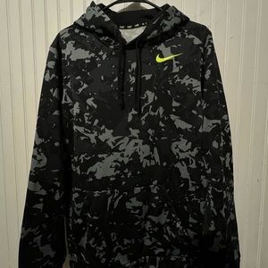 Nike hoodie black and gray camo size M